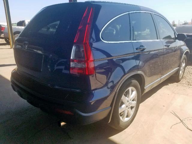 JHLRE38798C019851 - 2008 HONDA CR-V EXL BLUE photo 4