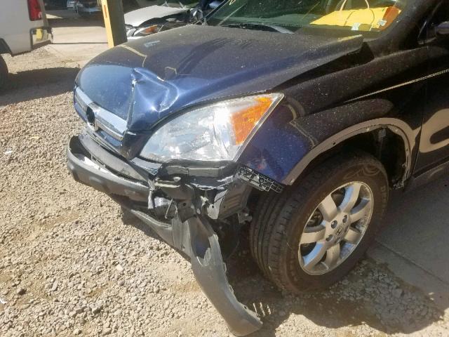 JHLRE38798C019851 - 2008 HONDA CR-V EXL BLUE photo 9