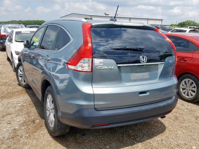 5J6RM3H77CL010116 - 2012 HONDA CR-V EXL GREEN photo 3