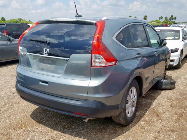 5J6RM3H77CL010116 - 2012 HONDA CR-V EXL GREEN photo 4