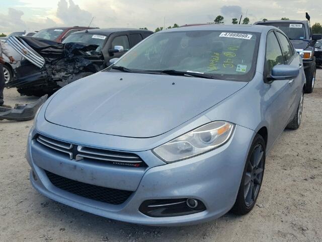 1C3CDFCHXDD308303 - 2013 DODGE DART LIMIT BLUE photo 2