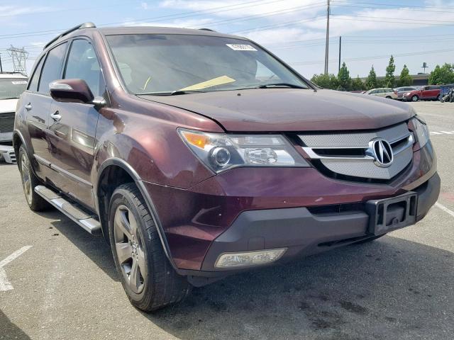 2HNYD28597H519468 - 2007 ACURA MDX SPORT MAROON photo 1