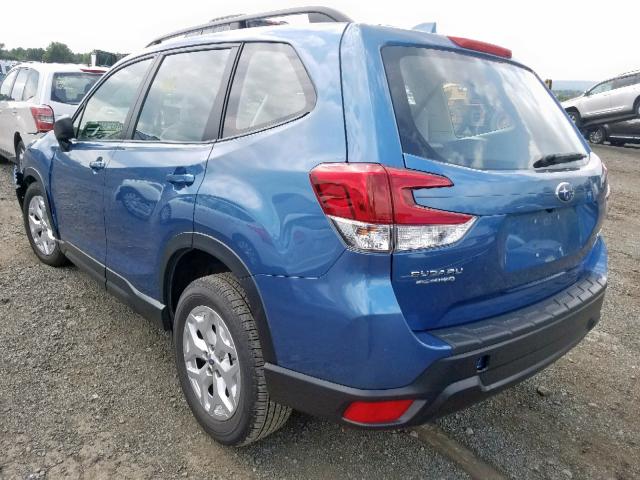 JF2SKACC1KH452768 - 2019 SUBARU FORESTER BLUE photo 3