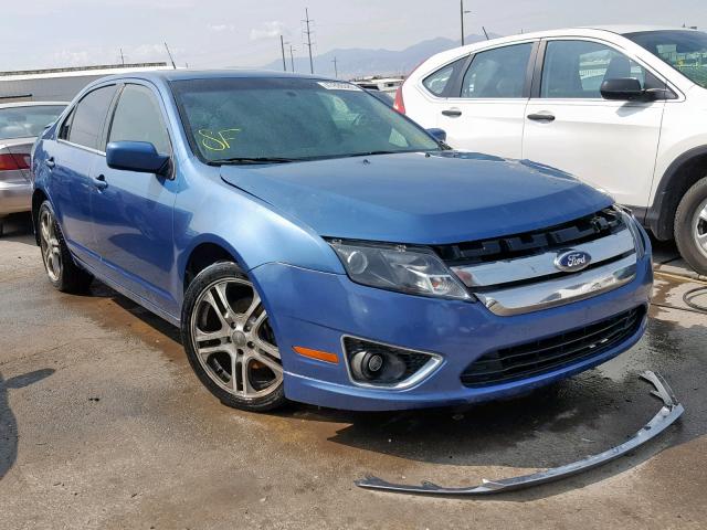 3FAHP0DC2AR372336 - 2010 FORD FUSION SPO BLUE photo 1