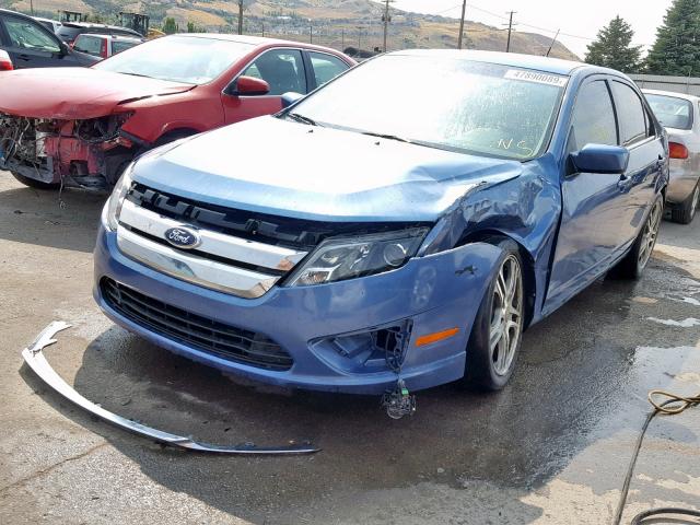 3FAHP0DC2AR372336 - 2010 FORD FUSION SPO BLUE photo 2