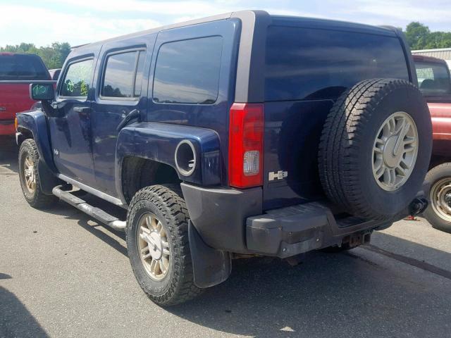 5GTEN13E488109460 - 2008 HUMMER H3 BLUE photo 3