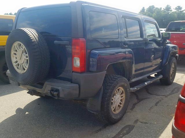 5GTEN13E488109460 - 2008 HUMMER H3 BLUE photo 4