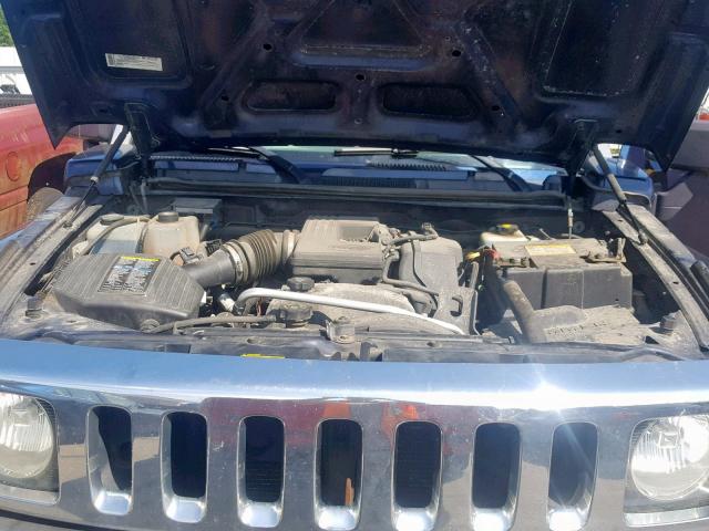 5GTEN13E488109460 - 2008 HUMMER H3 BLUE photo 7