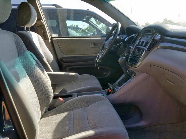 JTEGD21A230058200 - 2003 TOYOTA HIGHLANDER BLUE photo 5