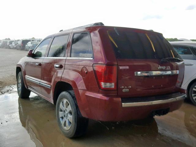 1J8HR68268C210073 - 2008 JEEP GRAND CHER BURGUNDY photo 3