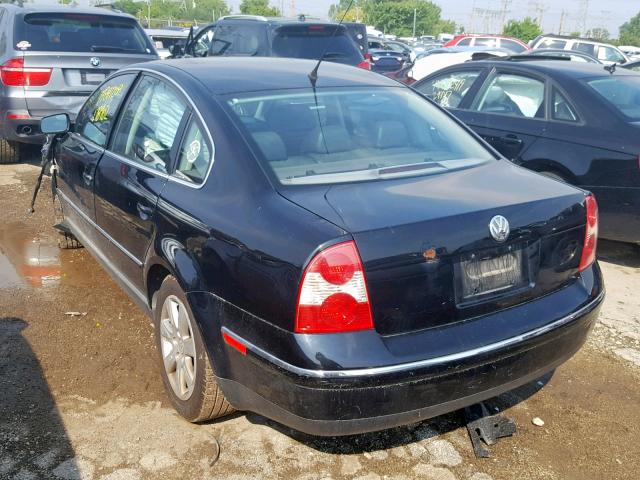 WVWPD63B23P030695 - 2003 VOLKSWAGEN PASSAT GLS BLACK photo 3