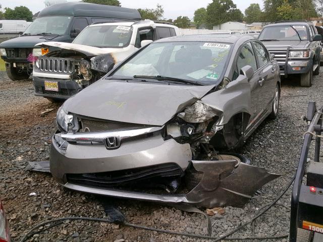 2HGFA16868H531867 - 2008 HONDA CIVIC EX GRAY photo 2