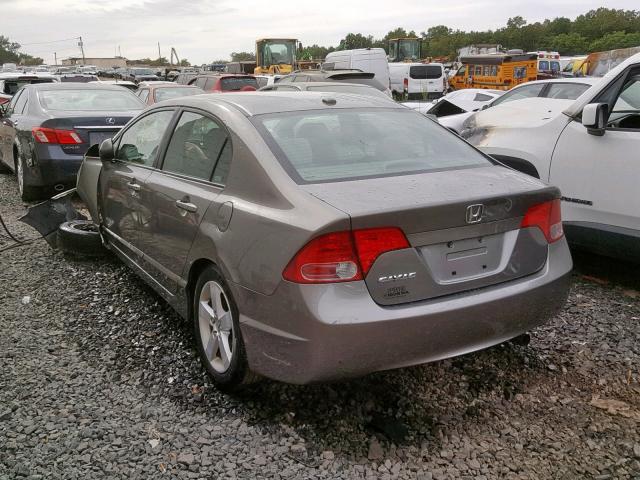 2HGFA16868H531867 - 2008 HONDA CIVIC EX GRAY photo 3