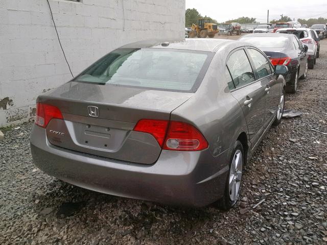 2HGFA16868H531867 - 2008 HONDA CIVIC EX GRAY photo 4