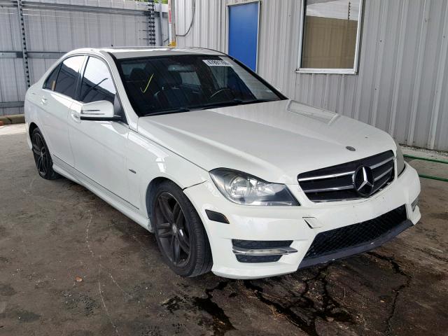 WDDGF4HBXCR215031 - 2012 MERCEDES-BENZ C 250 WHITE photo 1