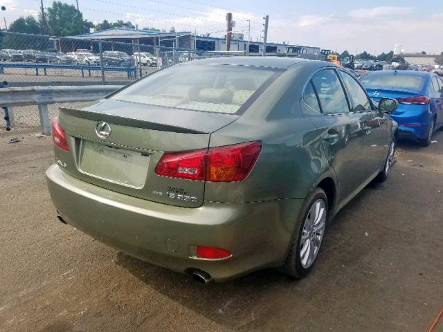 JTHCK262462006455 - 2006 LEXUS IS 250 GREEN photo 4