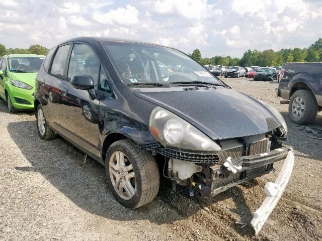 JHMGD37617S042432 - 2007 HONDA FIT S BLACK photo 1