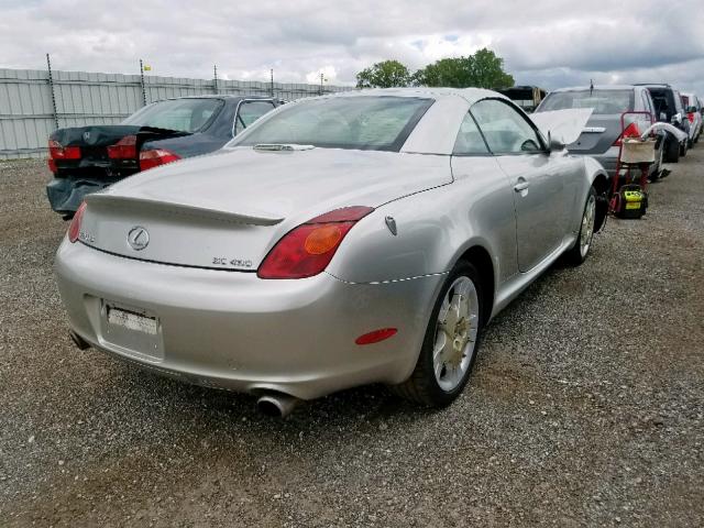 JTHFN48YX50068325 - 2005 LEXUS SC 430 SILVER photo 4