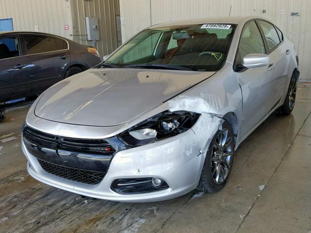 1C3CDFBA3DD335623 - 2013 DODGE DART SXT SILVER photo 2