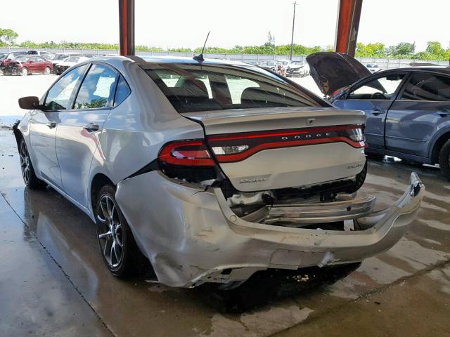 1C3CDFBA3DD335623 - 2013 DODGE DART SXT SILVER photo 3