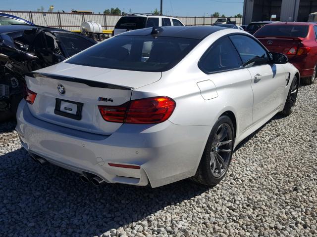 WBS3R9C51FK333604 - 2015 BMW M4 WHITE photo 4