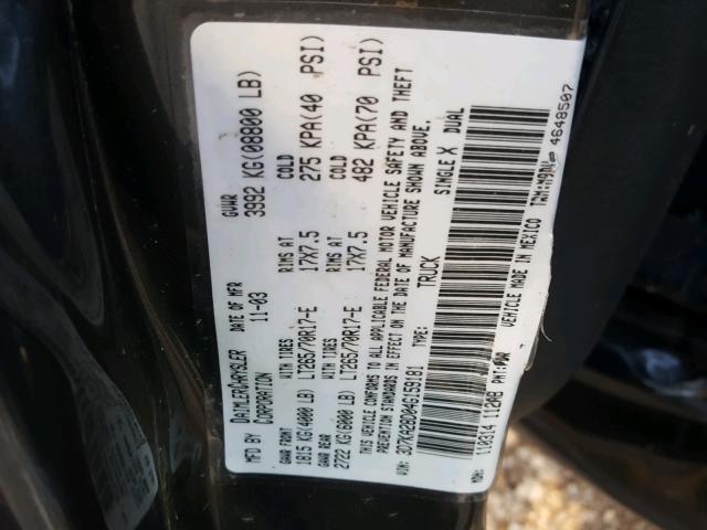 3D7KA28D04G159181 - 2004 DODGE RAM 2500 S ნაცრისფერი ფოტო 10