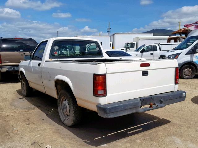 1B7FL26X2TS682518 - 1996 DODGE DAKOTA WHITE photo 3