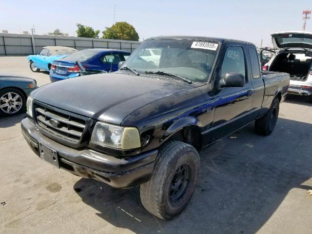 1FTYR14V93TA02658 - 2003 FORD RANGER SUP BLACK photo 2