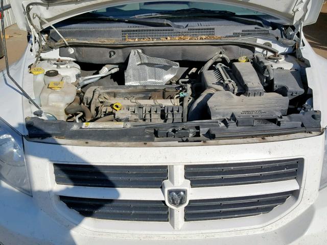 1B3HB48C17D562089 - 2007 DODGE CALIBER SX WHITE photo 7