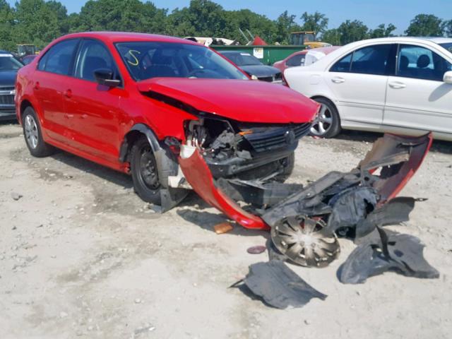 3VW2K7AJ3CM471013 - 2012 VOLKSWAGEN JETTA BASE RED photo 1