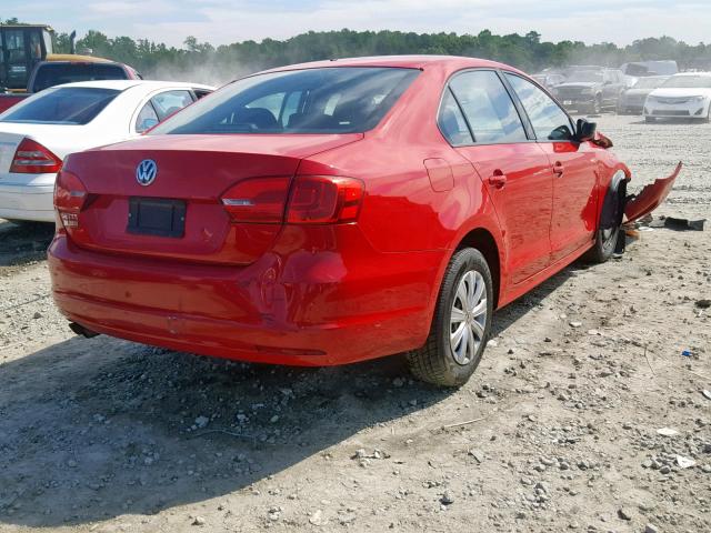 3VW2K7AJ3CM471013 - 2012 VOLKSWAGEN JETTA BASE RED photo 4