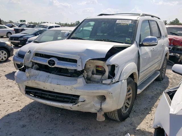 5TDZT38A77S294808 - 2007 TOYOTA SEQUOIA LI WHITE photo 2