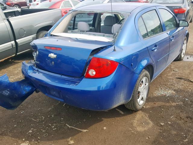 1G1AK54F757666886 - 2005 CHEVROLET COBALT BLUE photo 4