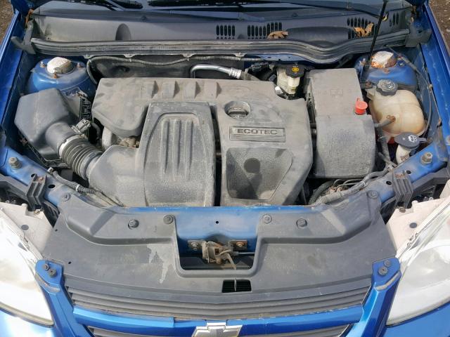 1G1AK54F757666886 - 2005 CHEVROLET COBALT BLUE photo 7