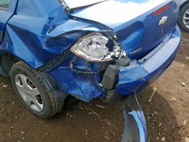 1G1AK54F757666886 - 2005 CHEVROLET COBALT BLUE photo 9