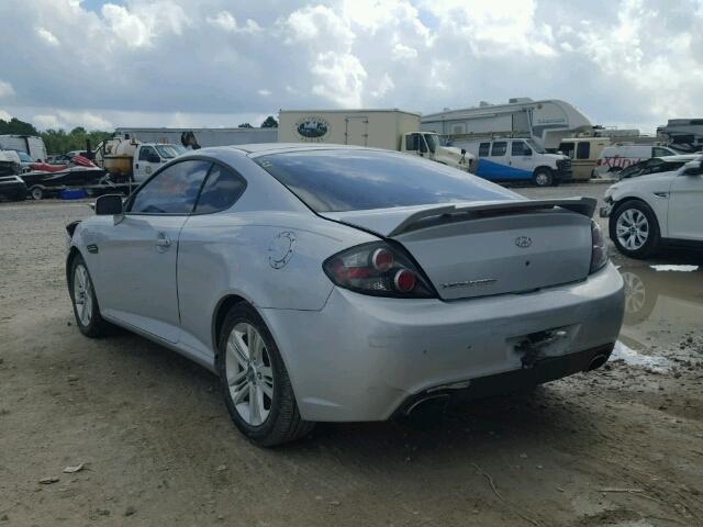 KMHHM66D77U244795 - 2007 HYUNDAI TIBURON GS SILVER photo 3