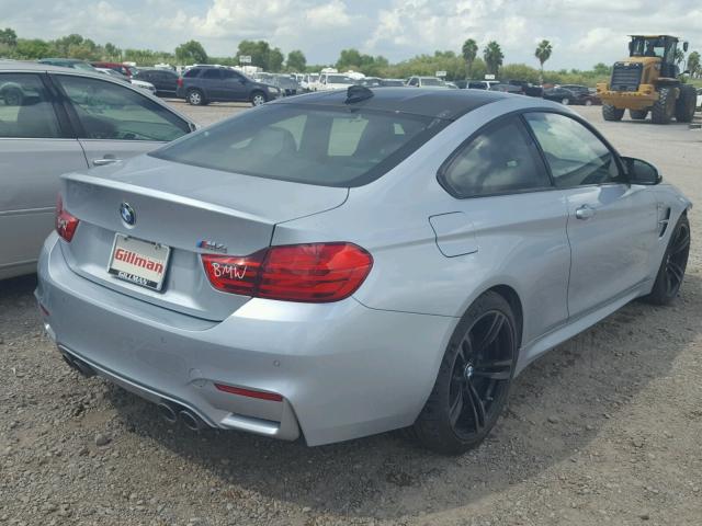 WBS3R9C57FK332439 - 2015 BMW M4 BLUE photo 4