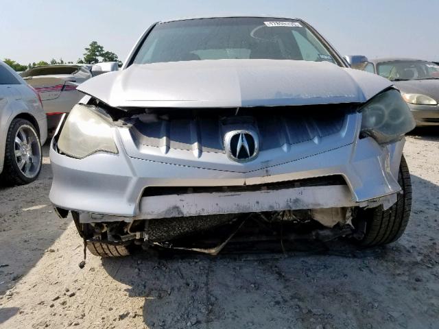 5J8TB18587A019706 - 2007 ACURA RDX TECHNO SILVER photo 9