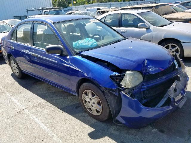 1HGES16365L026438 - 2005 HONDA CIVIC DX V BLUE photo 1