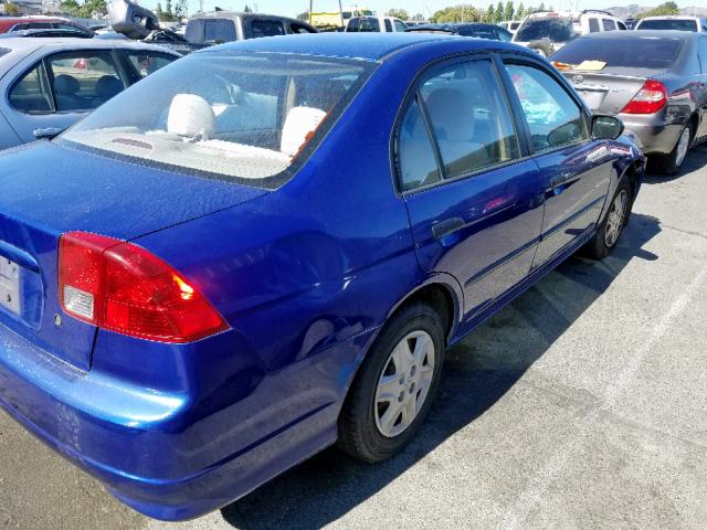 1HGES16365L026438 - 2005 HONDA CIVIC DX V BLUE photo 4