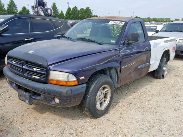 1B7FL26X3WS652027 - 1998 DODGE DAKOTA TWO TONE photo 2