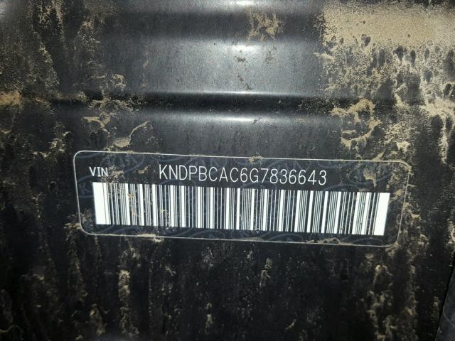 KNDPBCAC6G7836643 - 2016 KIA SPORTAGE L BLACK photo 10