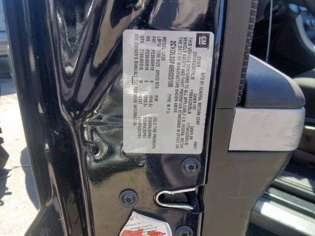 2CKDL33F486023108 - 2008 PONTIAC TORRENT BLACK photo 10