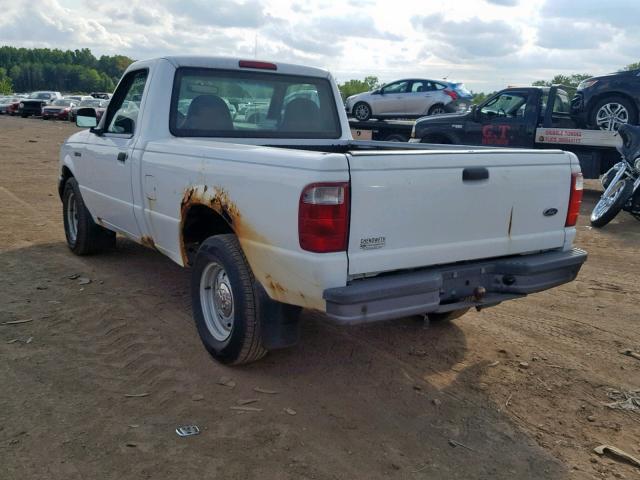 1FTYR10D31TB08677 - 2001 FORD RANGER WHITE photo 3