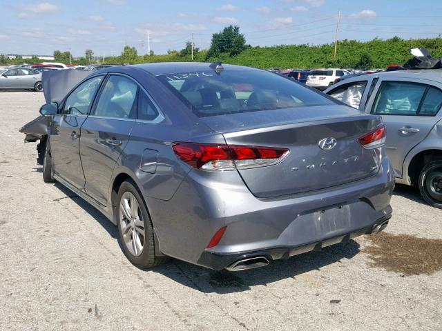 5NPE34AF7JH700075 - 2018 HYUNDAI SONATA SPO GRAY photo 3