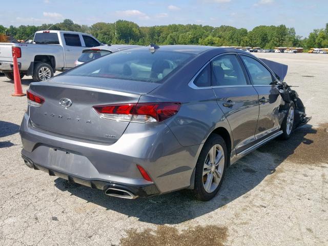 5NPE34AF7JH700075 - 2018 HYUNDAI SONATA SPO GRAY photo 4