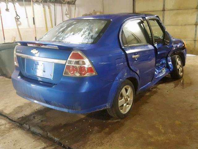 KL1TG56628B088106 - 2008 CHEVROLET AVEO LT BLUE photo 4