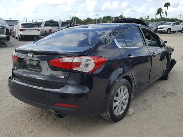 KNAFX4A81E5071345 - 2014 KIA FORTE EX BLACK photo 4