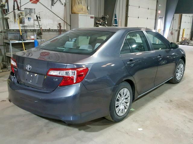 4T4BF1FK4CR213327 - 2012 TOYOTA CAMRY BASE CHARCOAL photo 4