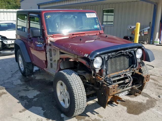 1J4AA2D14AL215763 - 2010 JEEP WRANGLER S MAROON photo 1